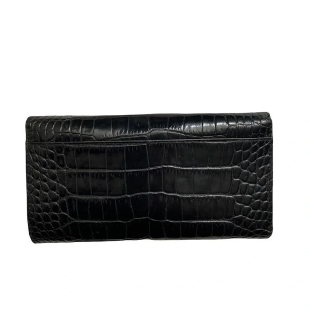 Lauren Ralph Lauren black embossed leather vintage wallet